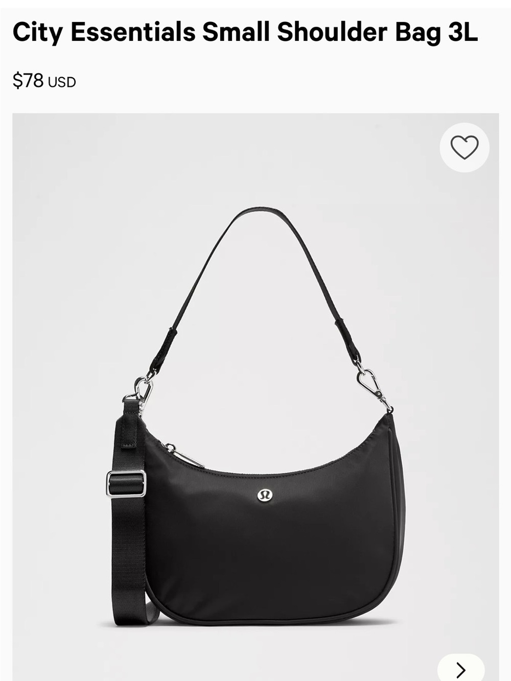 lululemon City Essentials Small Shoulder Bag 3L - Picture 2 of 4